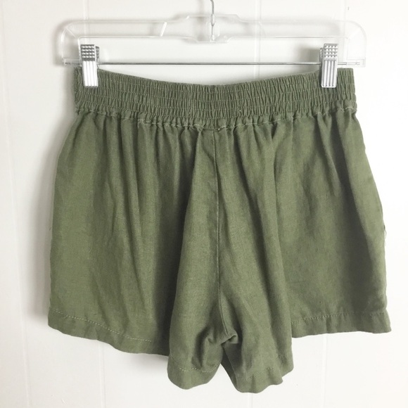 Boston Proper Olive Green Linen Shorts Summer Size XS - Picture 3 of 4